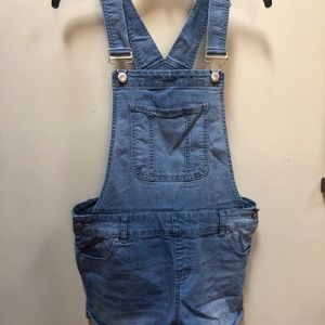 Blue Spice Overall Denim Shorts